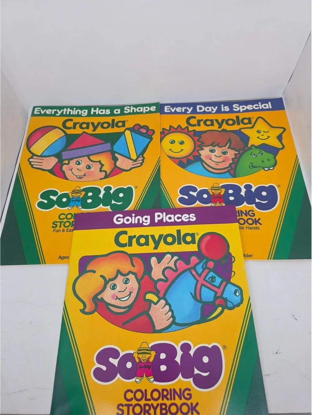 Vintage 1980s New Assorted 6pc. Crayola SO BIG Coloring Storybooks